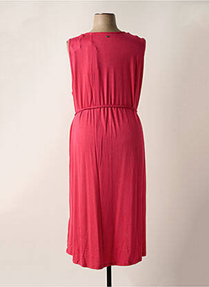 Robe mi-longue coupe fluide sans manche rose SHEEGO femme