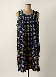 Robe mi-longue imprimé fantaisie sans manche bleu SHEEGO femme