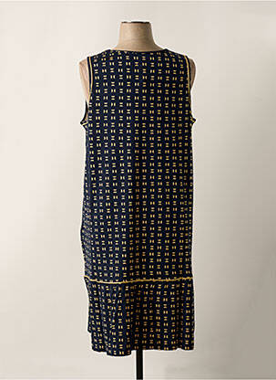Robe mi-longue imprimé fantaisie sans manche bleu SHEEGO femme