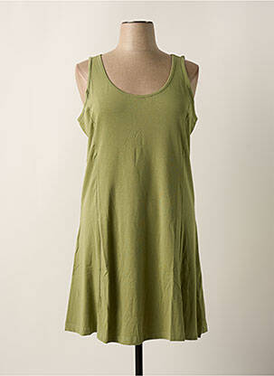 Robe courte sans manche sans manche vert SHEEGO femme