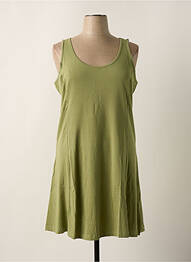 Robe courte coupe évasée sans manche vert SHEEGO femme