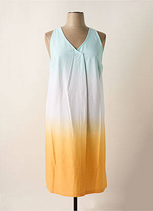 Robe mi-longue imprimé fantaisie sans manche bleu SHEEGO femme