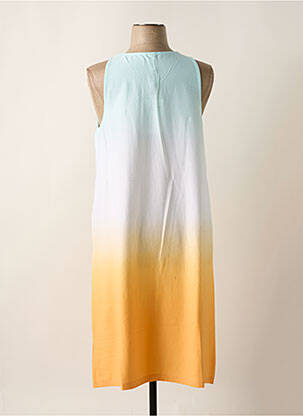 Robe mi-longue imprimé fantaisie sans manche bleu SHEEGO femme