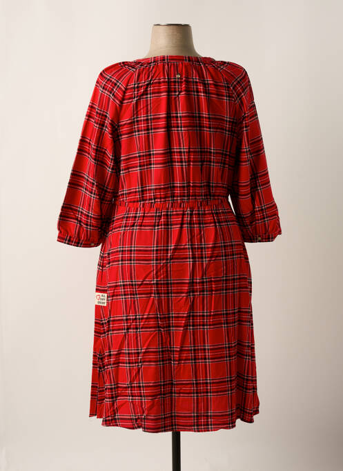Robe mi-longue imprimé fantaisie manches courtes rouge SHEEGO femme