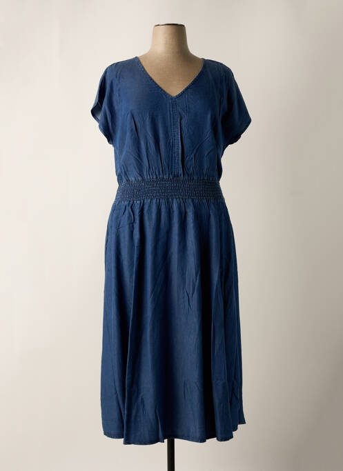 Robe mi-longue bleu SHEEGO pour femme