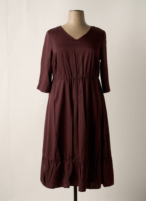 Robe mi-longue marron SHEEGO pour femme