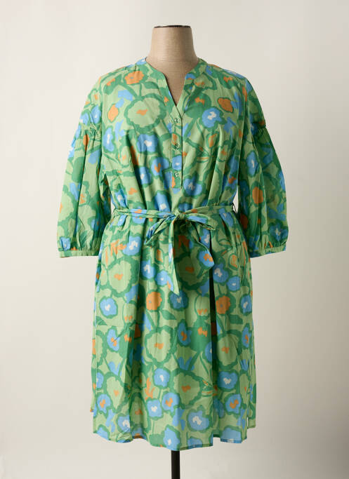 Robe mi-longue vert TRIANGLE pour femme