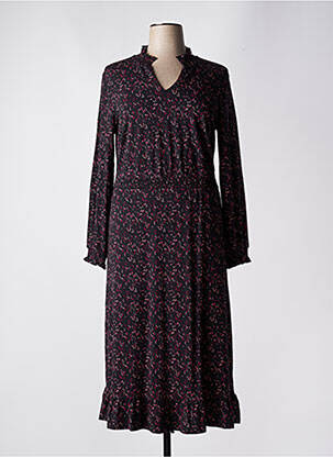 Robe longue manches longues manches longues noir SHEEGO femme