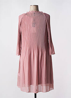 Robe mi-longue coupe fluide manches 3/4 rose SHEEGO femme