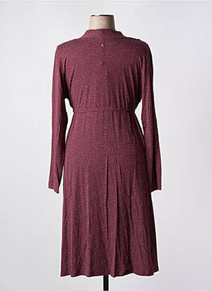 Robe mi-longue imprimé fantaisie manches longues rouge SHEEGO femme