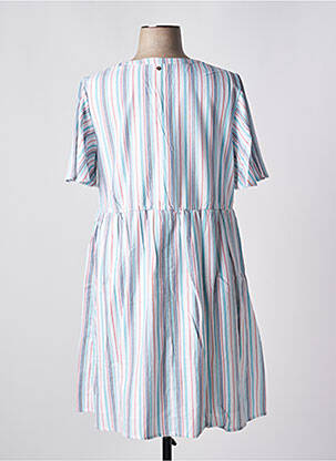 Robe courte coupe évasée manches courtes blanc SHEEGO femme