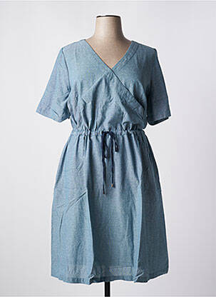 Robe courte manches courtes manches courtes bleu SHEEGO femme