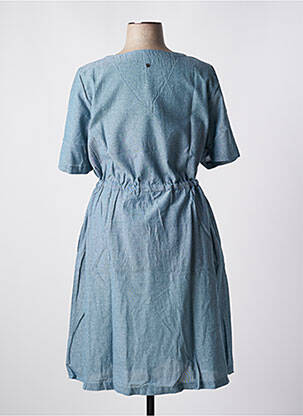 Robe courte manches courtes manches courtes bleu SHEEGO femme