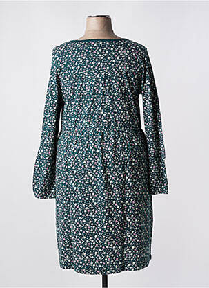 Robe mi-longue coupe fluide manches longues vert SHEEGO femme