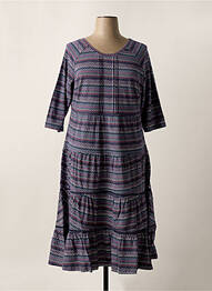Robe longue manches longues manches longues bleu SHEEGO femme