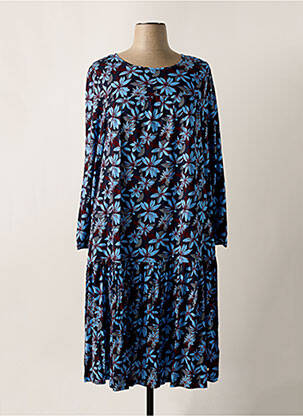 Robe longue manches longues manches longues bleu SHEEGO femme