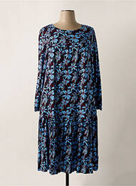Robe longue manches longues manches longues bleu SHEEGO femme