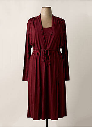 Robe longue manches longues manches longues rouge SHEEGO femme