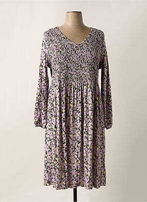 Robe longue manches longues manches longues violet SHEEGO femme