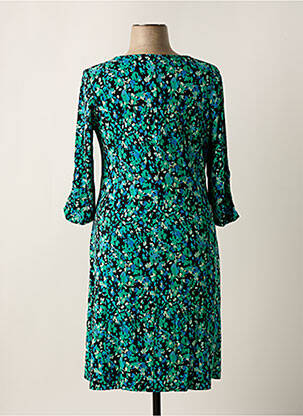 Robe mi-longue coupe fluide manches longues vert SHEEGO femme