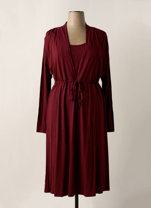 Robe longue manches longues manches longues rouge SHEEGO femme