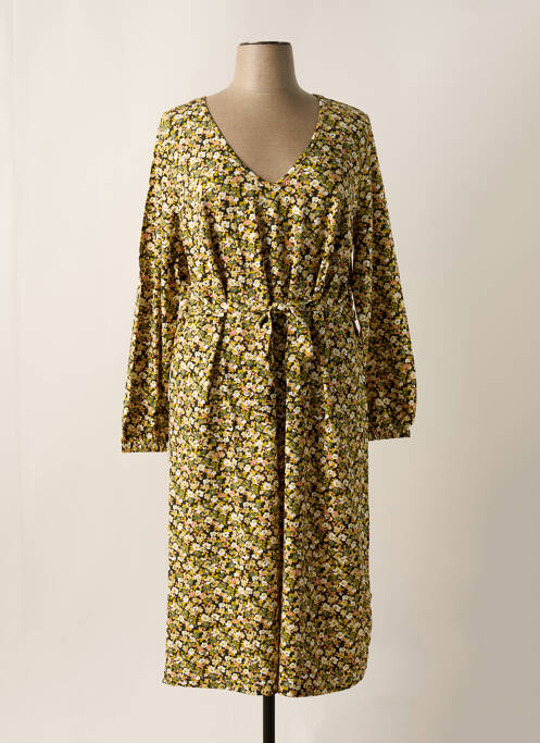 Robe longue manches longues manches longues jaune SHEEGO femme