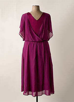 Robe longue manches courtes manches courtes violet SHEEGO femme