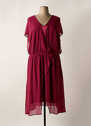 Robe longue manches courtes manches courtes rouge SHEEGO femme