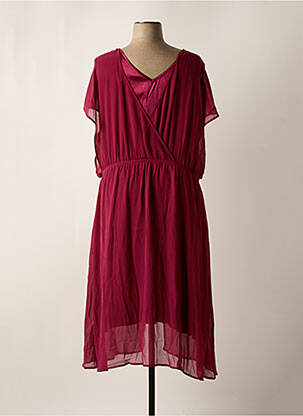 Robe longue manches courtes manches courtes rouge SHEEGO femme