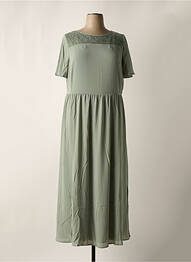 Robe longue manches courtes manches courtes vert SHEEGO femme