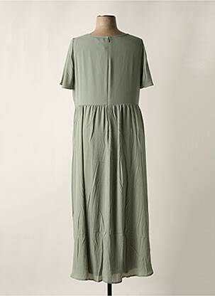 Robe longue manches courtes manches courtes vert SHEEGO femme