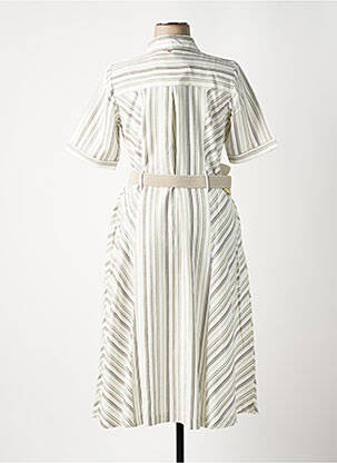 Robe longue manches courtes manches courtes blanc SHEEGO femme
