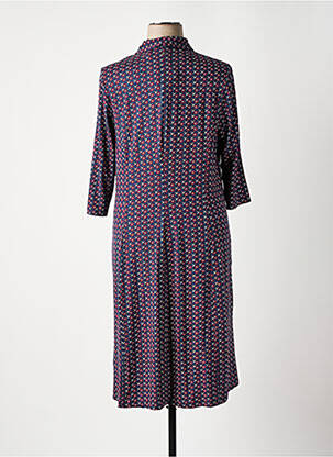 Robe mi-longue coupe fluide manches 3/4 bleu SHEEGO femme