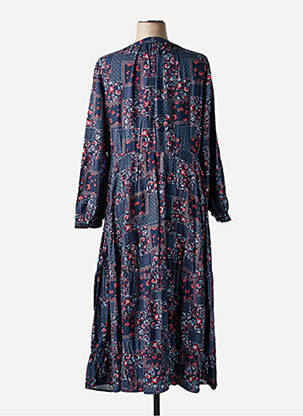 Robe longue manches longues manches longues bleu SHEEGO femme