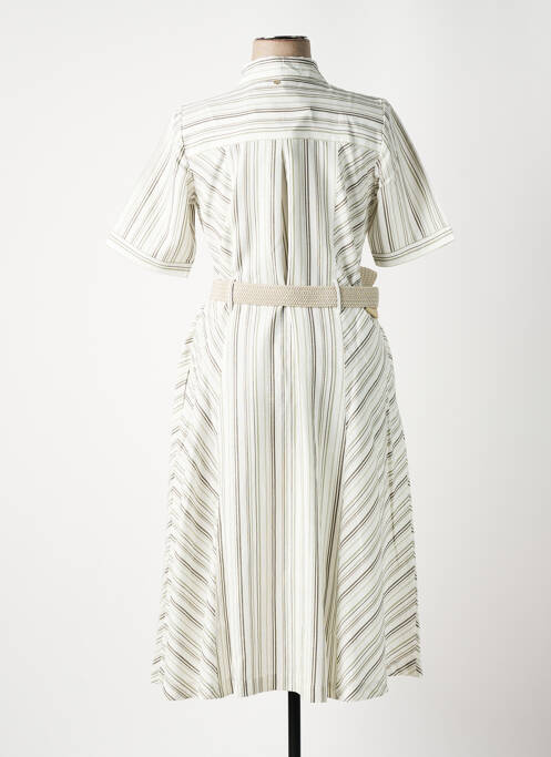 Robe longue manches courtes manches courtes blanc SHEEGO femme