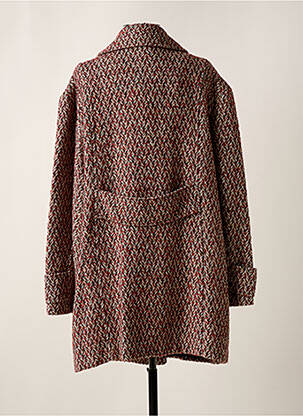 Manteau long coupe droite sans capuche rouge HEINE femme