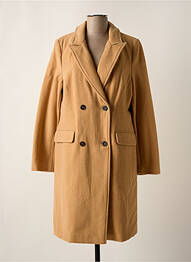 Manteau long coupe droite sans capuche beige HEINE femme