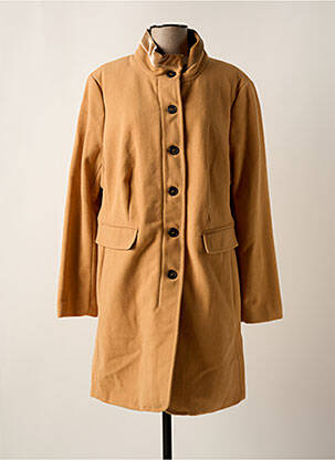 Manteau long coupe droite sans capuche beige HEINE femme