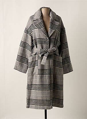 Manteau long coupe cintrée sans capuche gris HEINE femme