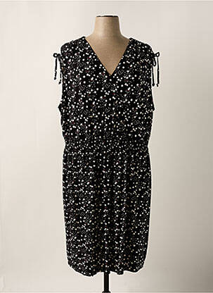 Robe mi-longue manches courtes manches courtes noir SHEEGO femme