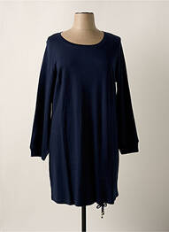 Robe mi-longue manches longues manches longues bleu SHEEGO femme