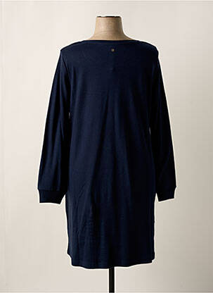 Robe mi-longue manches longues manches longues bleu SHEEGO femme