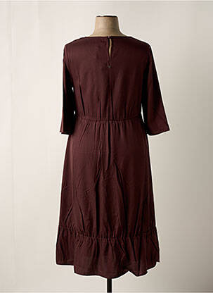 Robe longue coupe cintrée manches 3/4 rouge SHEEGO femme