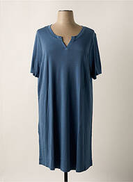 Robe mi-longue manches courtes manches courtes bleu SHEEGO femme