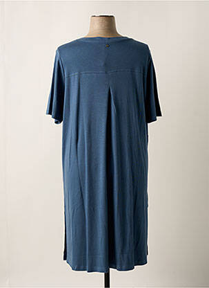 Robe mi-longue manches courtes manches courtes bleu SHEEGO femme