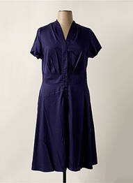 Robe mi-longue manches courtes manches courtes bleu SHEEGO femme