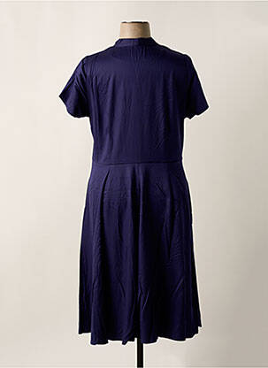 Robe mi-longue manches courtes manches courtes bleu SHEEGO femme