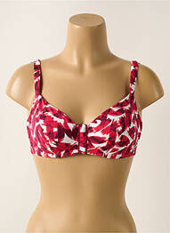 Haut de maillot de bain bretelles élastiquées ajustables haut soutien-gorge balconnet rose SIMONE PERELE femme