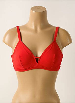 Haut de maillot de bain bretelles élastiquées ajustables haut soutien-gorge balconnet rouge SIMONE PERELE femme