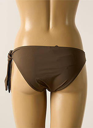 Bas de maillot de bain effet matière satinée culotte vert AUBADE femme